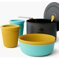 Vorschau: Sea to Summit Frontier UL One Pot Cook Set - 2L Pot + 2 Medium Bowls + 2 Cups blue-yellow - Bild 2