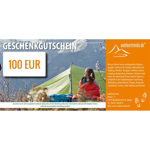 outdoortrends Geschenkgutschein - 100 EUR - Bild 1