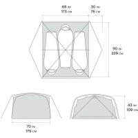 Vorschau: Mountain Hardwear Aspect™ 3 - 3 Personen Zelt grey ice - Bild 4