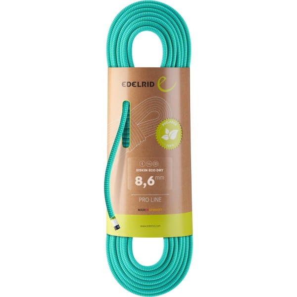 Edelrid Siskin Eco Dry 8,6 mm - drei Normen Seil icemint - Bild 1 Edelrid Siskin Eco Dry 8,6 mm - drei Normen Seil icemint - Bild 1