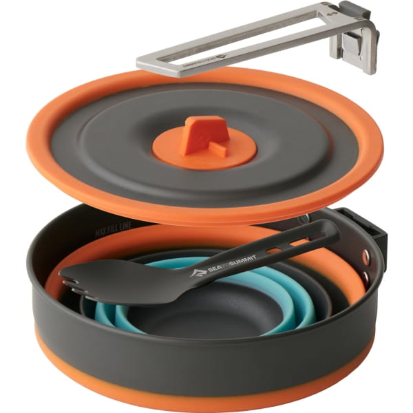 Sea to Summit Frontier UL Collapsible One Pot Cook Set 3-teilig - Kochset blue-orange - Bild 3