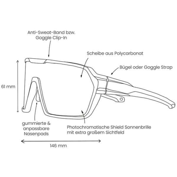 POP EYES Harper Photochromic Cat 1-3 - 3-in-1 Sonnenbrille black - Bild 3 POP EYES Harper Photochromic Cat 1-3 - 3-in-1 Sonnenbrille black - Bild 3