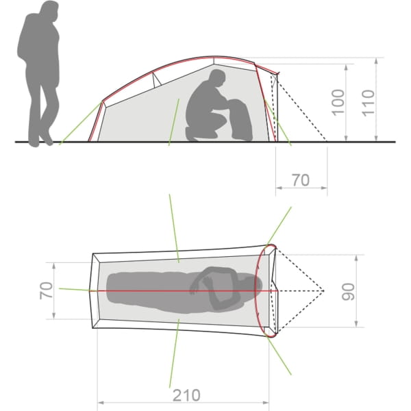 VAUDE Allround Taurus 1P - 1-Personen-Zelt agave - Bild 2 VAUDE Allround Taurus 1P - 1-Personen-Zelt agave - Bild 2
