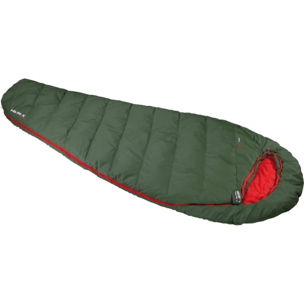 HIGH PEAK Pak 1000 ECO - Kunstfaserschlafsack grün-rot - Bild 1