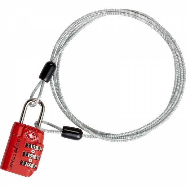 Eagle Creek 3-Dial TSA Lock & Cable - Schloss flame orange - Bild 2 Eagle Creek 3-Dial TSA Lock & Cable - Schloss flame orange - Bild 2