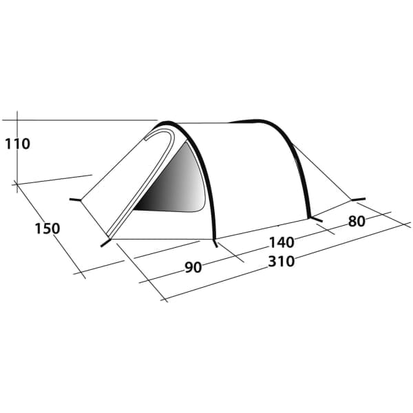 Outwell Earth 2 - Zwei-Personen-Tunnel-Zelt blue-grey - Bild 2 Outwell Earth 2 - Zwei-Personen-Tunnel-Zelt blue-grey - Bild 2