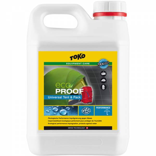 Toko Eco Proof Universal Tent & Pack - Imprägnierung - 2,5 Liter - Bild 1 Toko Eco Proof Universal Tent & Pack - Imprägnierung - 2,5 Liter - Bild 1