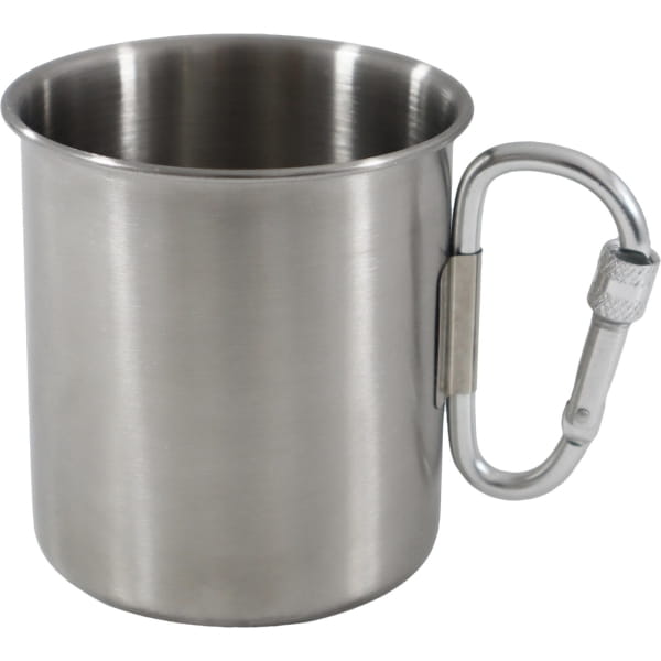 Basic Nature Edelstahlbecher 300 ml - Trinkbecher mit Karabiner - Bild 1