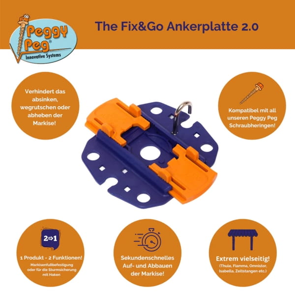 Peggy Peg Fix&Go Anker Platte 2.0 - Verankerung - Bild 8 Peggy Peg Fix&Go Anker Platte 2.0 - Verankerung - Bild 8