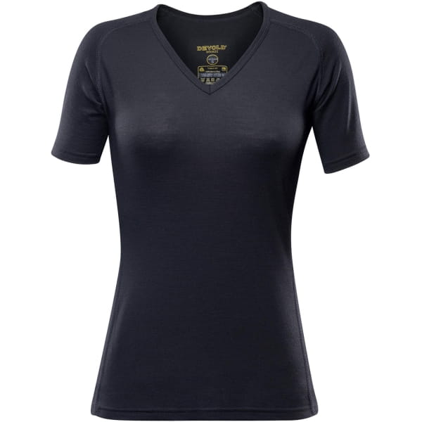 DEVOLD Breeze Woman T-Shirt V-Neck - Funktionsshirt black - Bild 1