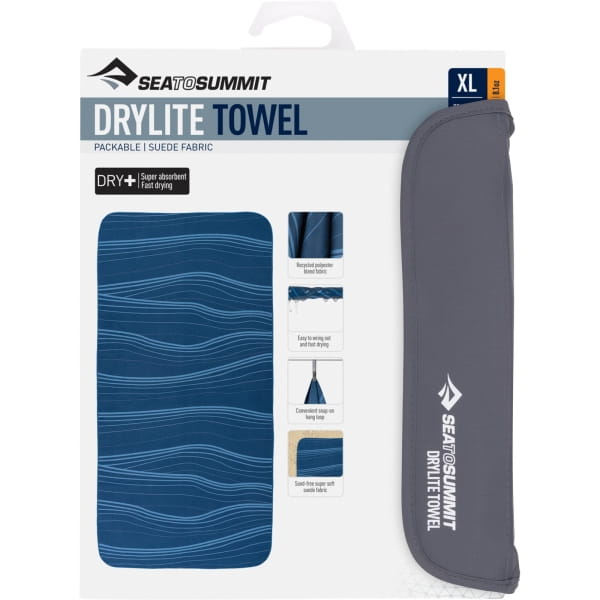 Sea to Summit DryLite Towel M - Reise-Handtuch atlantic - Bild 12