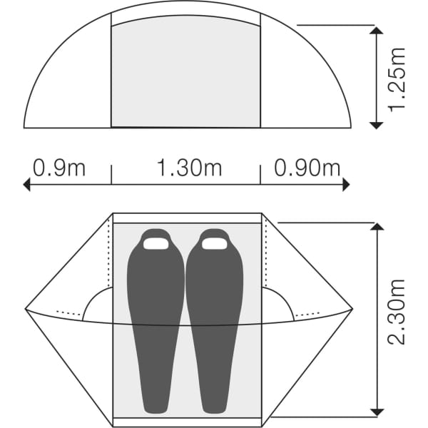 EXPED Orion II Extreme - 2-Personen-Zelt moss - Bild 2