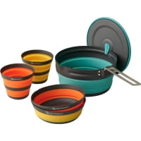 Vorschau: Sea to Summit Frontier UL Collapsible Pot Cook Set - Pot + 2 Bowls + 2 Cups blue-yellow-orange - Bild 1