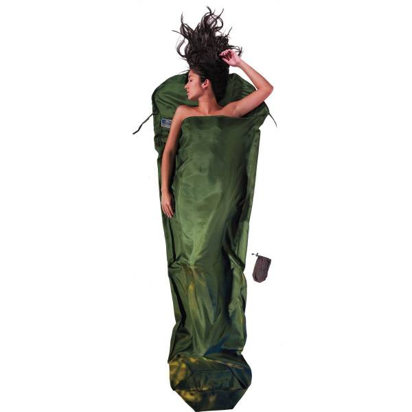 COCOON Silk MummyLiner - Seiden-Schlafsack dark olive green - Bild 2