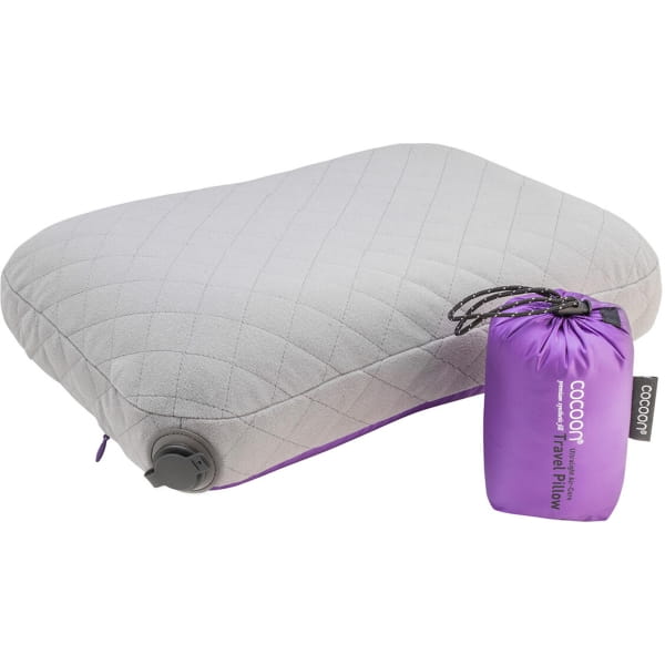 COCOON Air-Core Pillow Ultralight Large - Reise-Kopfkissen purple-grey - Bild 2