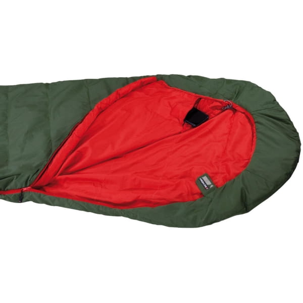 HIGH PEAK Pak 1000 ECO - Kunstfaserschlafsack grün-rot - Bild 2
