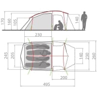 Vorschau: VAUDE Allround Taurus XT 4P - 4-Personen-Zelt agave - Bild 2