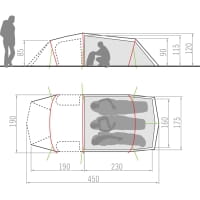 Vorschau: VAUDE Allround Ferret XT 3P - Drei Personen Zelt agave - Bild 2