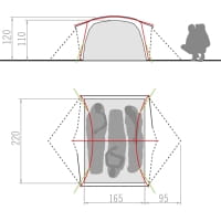 Vorschau: VAUDE Allround Space 3P - Drei-Personen-Zelt agave - Bild 2
